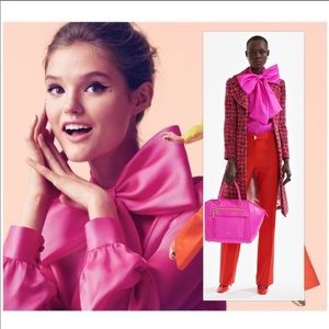 kate spade pink bow blouse